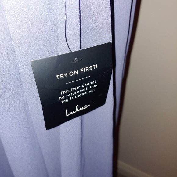 Lulus Strappy To Be Here Denim Blue Lace-Up Maxi Dress Size L - Picture 6 of 9